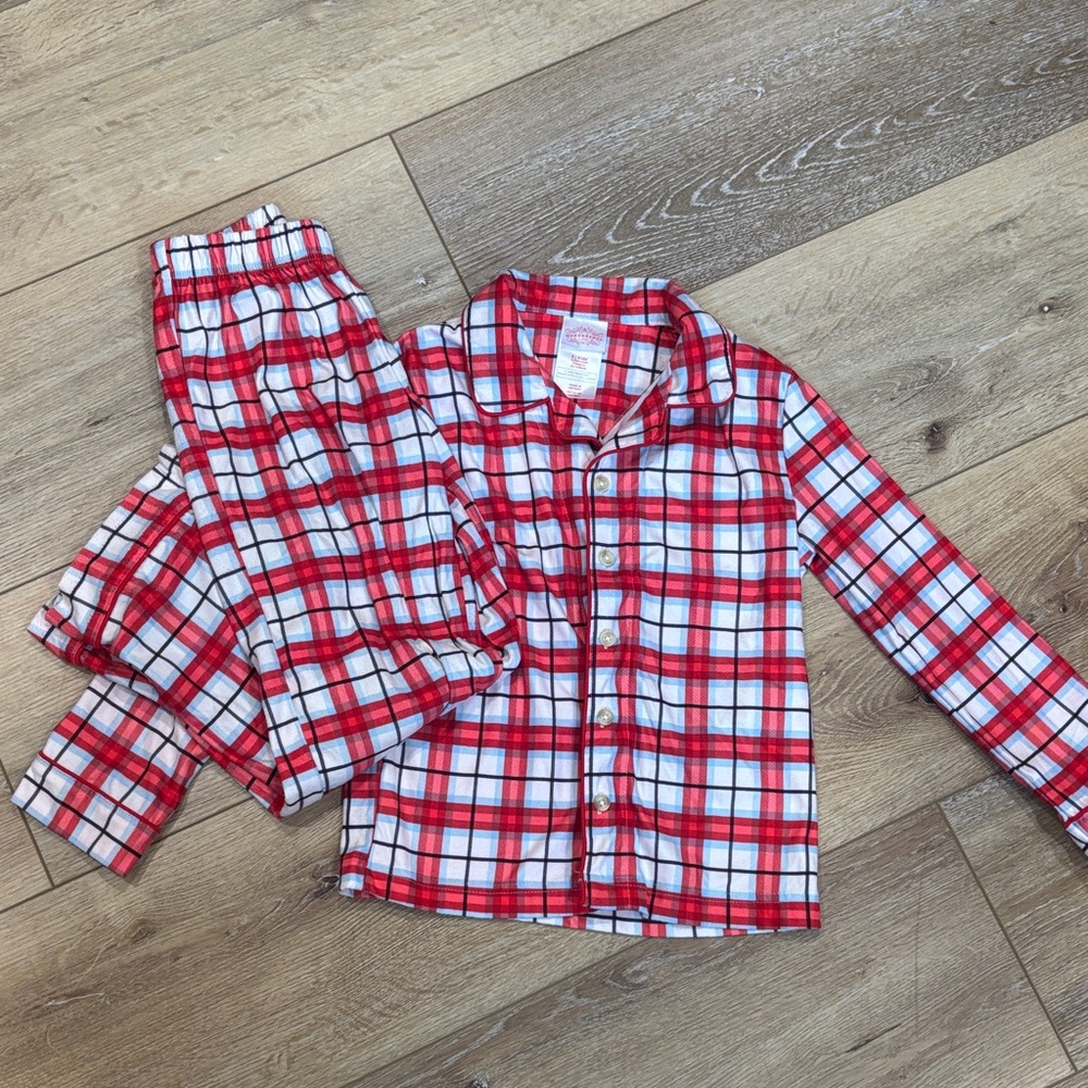 Wondershop Kids Plaid Pajama Set in Red and White